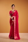 Ynf7911 Poly Shimmer Zari Weaving Work Saree Exporters In India